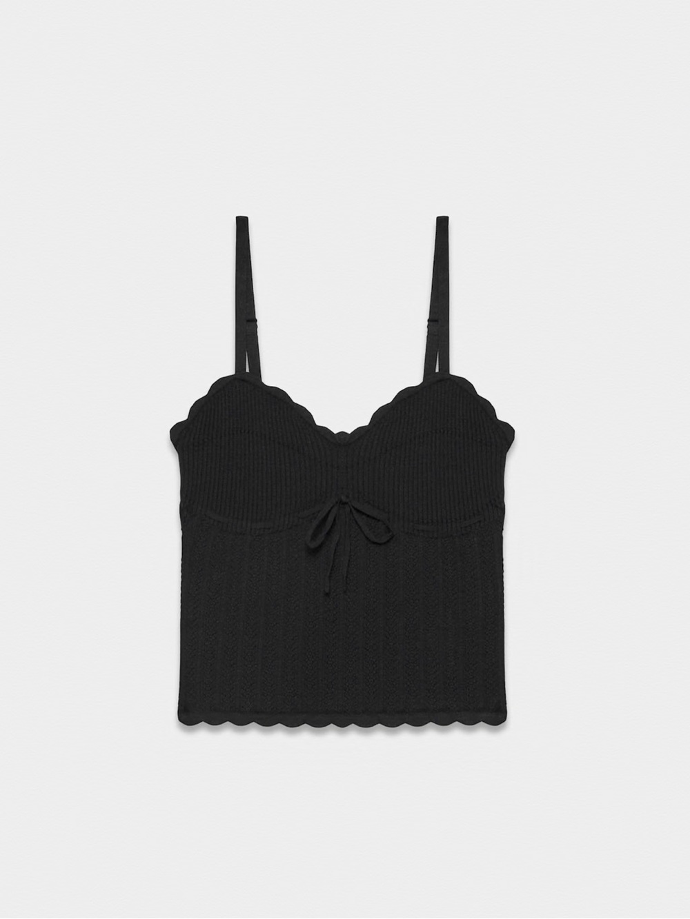 Wilfred Black Scalloped Knit Cami